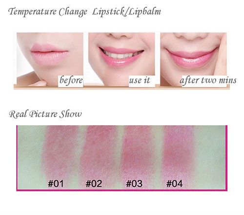 泰国草莓味变色唇膏,变色泰国唇膏
