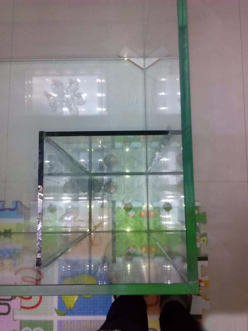 没养鱼有油膜,没养鱼只是在岸上走