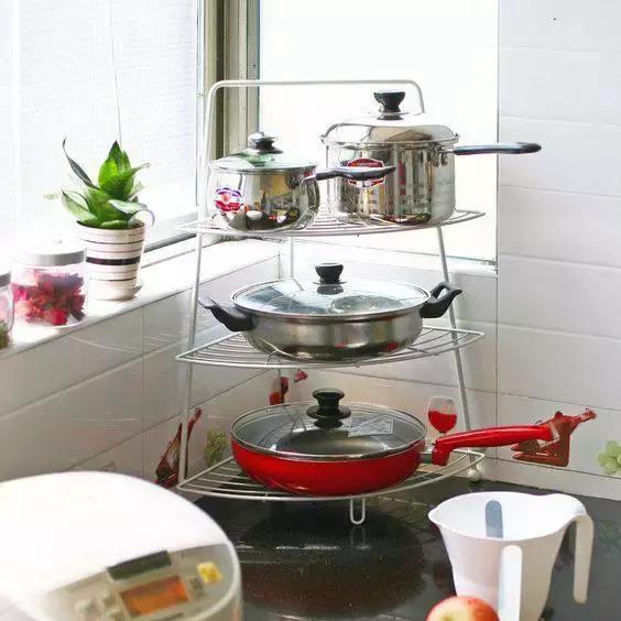 锅具收纳置物架实用吗,厨房收纳置物架锅具封闭