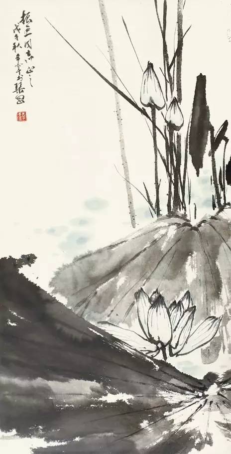 名家国画黄永玉先生的荷花,历代国画荷花作品图片及价格