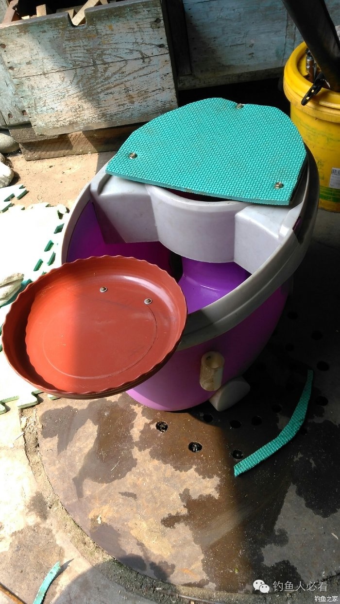 拖把桶改装钓箱,拖把桶改钓箱