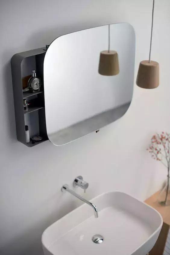 折叠小镜子高颜值极简感,又好看又能收纳的镜子