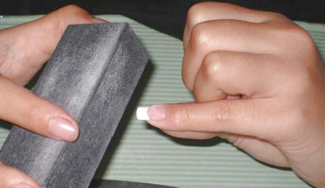 简单法式甲短甲,斜法式甲教程全部过程