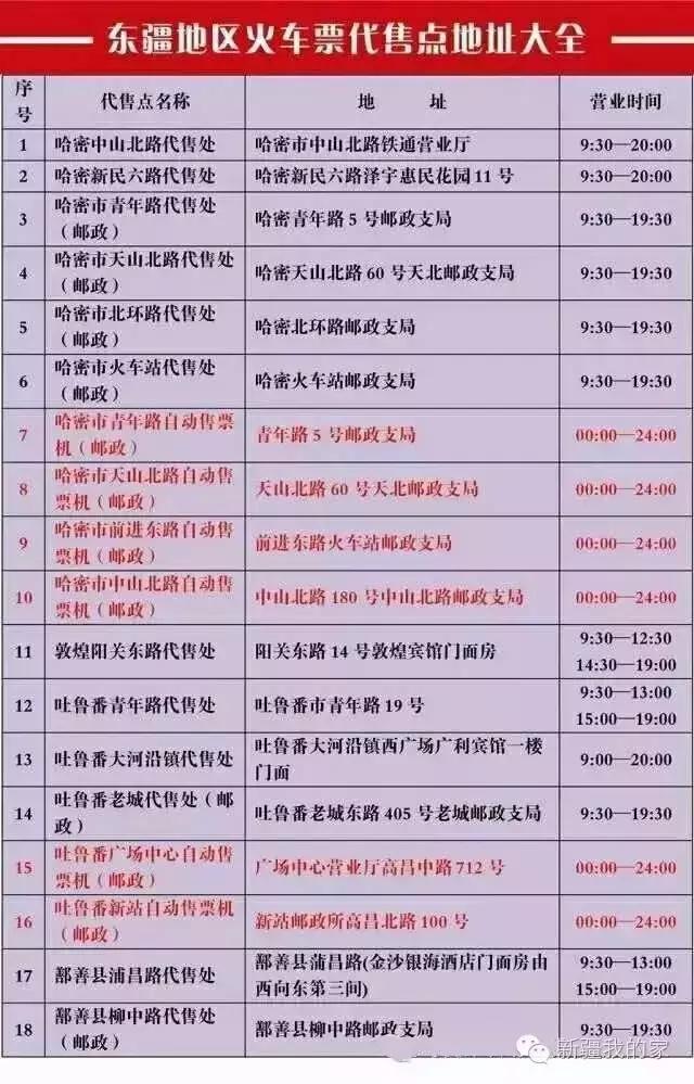 最新乌鲁木齐火车票代售点,最新乌鲁木齐市火车票代售点