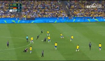 奥运男足决赛巴西对西班牙视频,奥运男足首轮巴西4-2胜德国