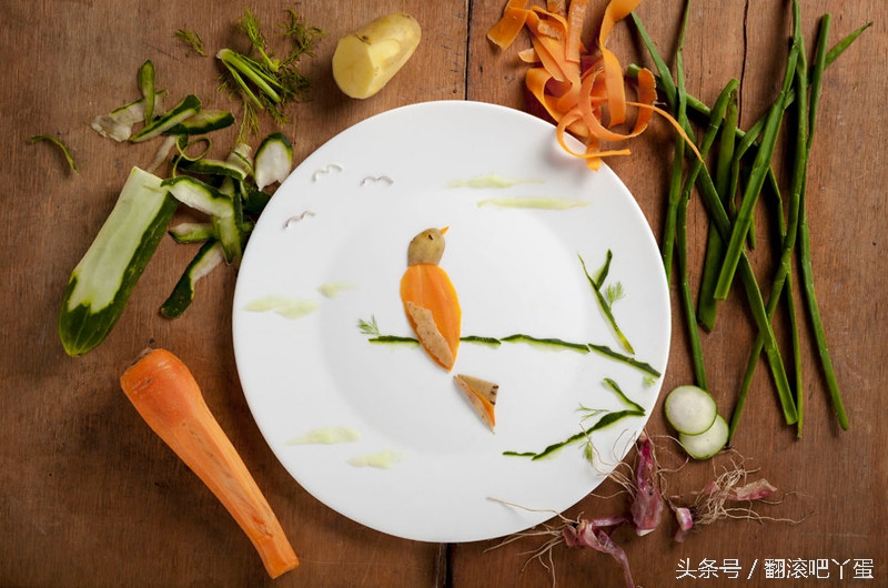 用米粒做图案,女孩用风景图做头像