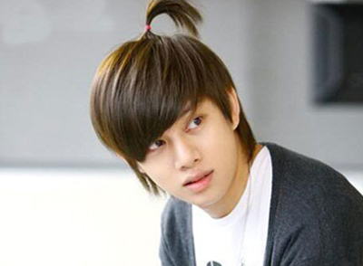 男生长发烫发染发,发质偏软长发长脸男生烫发