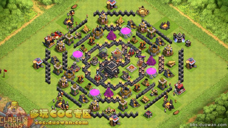 部落冲突9本阵型八卦阵,部落冲突9本八卦阵高清