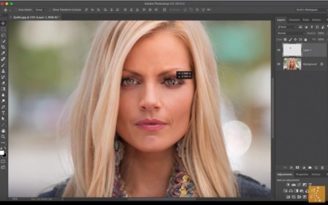 用ps修复大小眼,ps改善大小眼