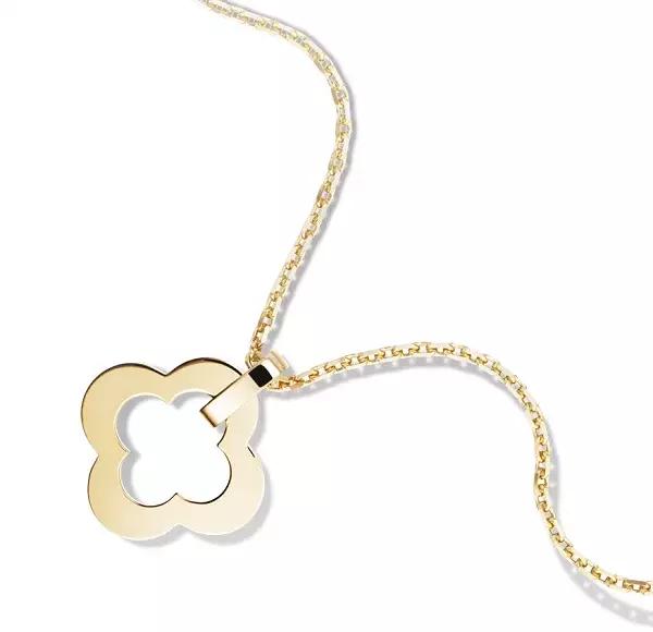 vca四叶草带钻项链系列,vca梵克雅宝四叶草项链