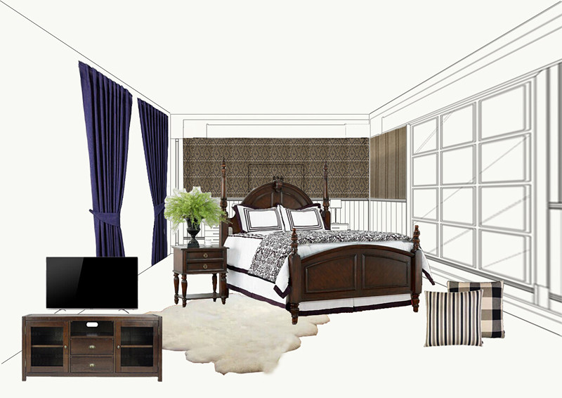 4房2厅2卫简约风格装修,160平方米房子装修美式轻奢