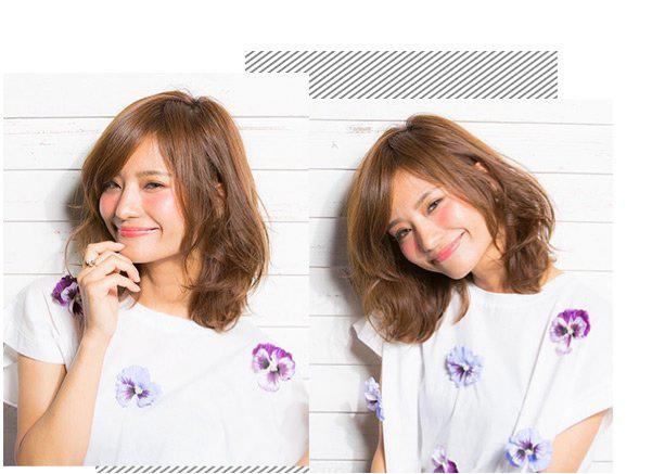 不烫中长发发型好看图片,流行的中长发烫发发型图片