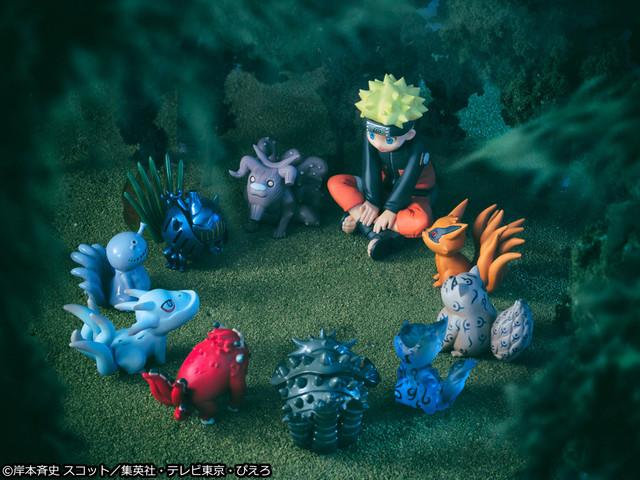 火影忍者手办开箱鸣人尾兽,鸣人三个影分身手办