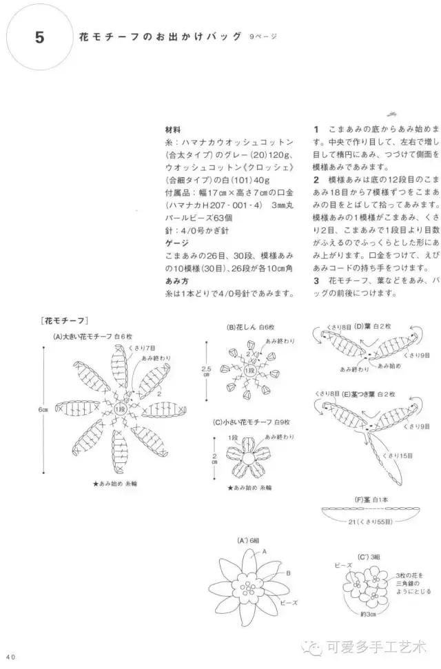 蛋糕草莓包包钩针编织图解,单肩斜挎钩针包包图解大全