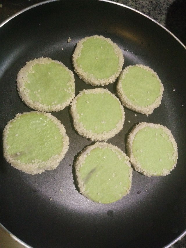 老式绿茶饼,清爽绿茶饼