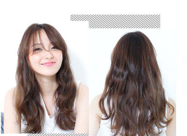 不烫中长发发型好看图片,流行的中长发烫发发型图片