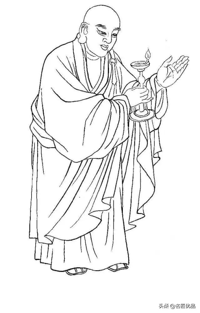 降龙罗汉白描图高清图片,十八罗汉白描图高清图片