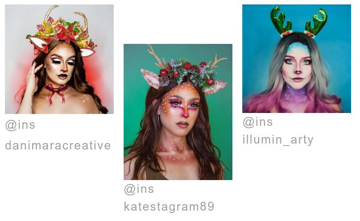 小鹿妆圣诞节,圣诞节快到了化个圣诞妆