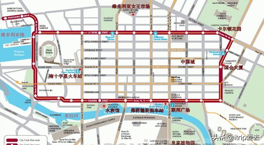 墨尔本免费电车路线图,墨尔本如何乘坐电车