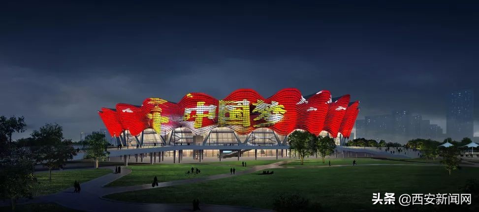 西安石榴花奥体中心,西安奥体中心长安花绽放