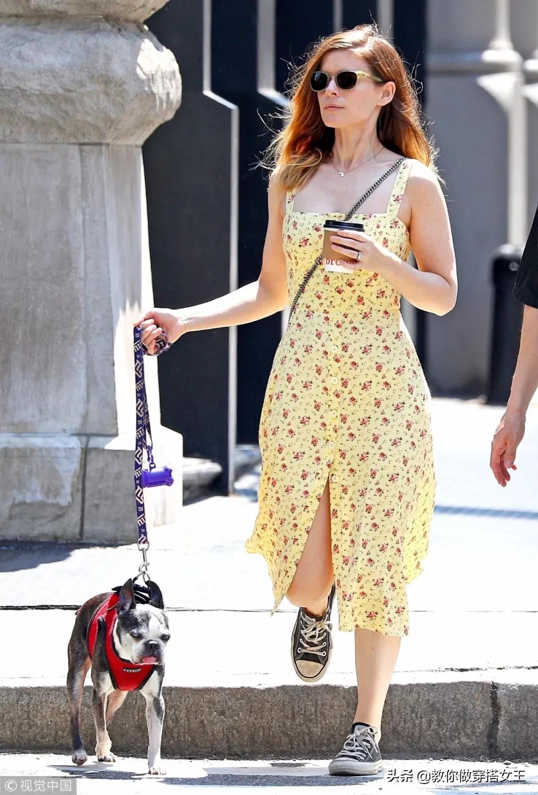 春天穿搭帆布鞋,春天倪妮穿衣搭配