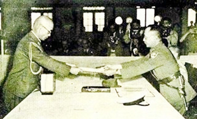 冈村宁次记录日本投降前后的日记,冈村宁次投降战刀