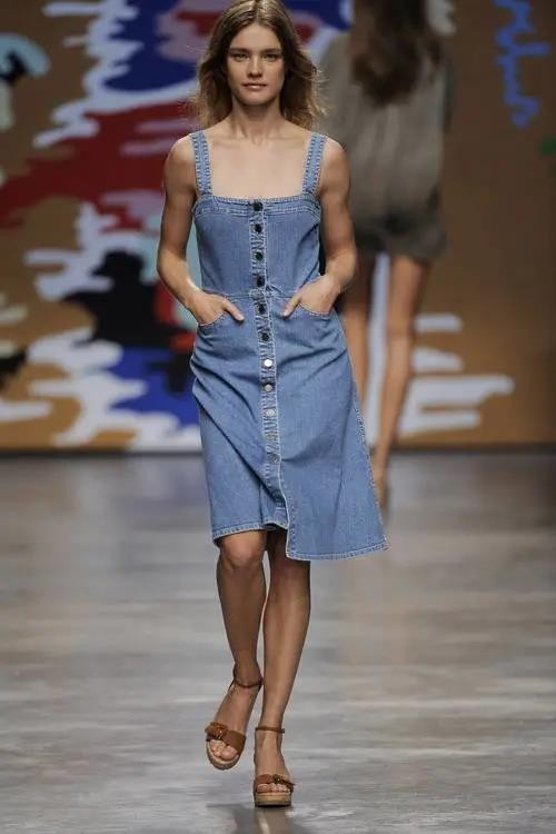 牛仔裙大码胖mm显瘦遮肉背心,春季牛仔裙套装胖mm显瘦遮肉