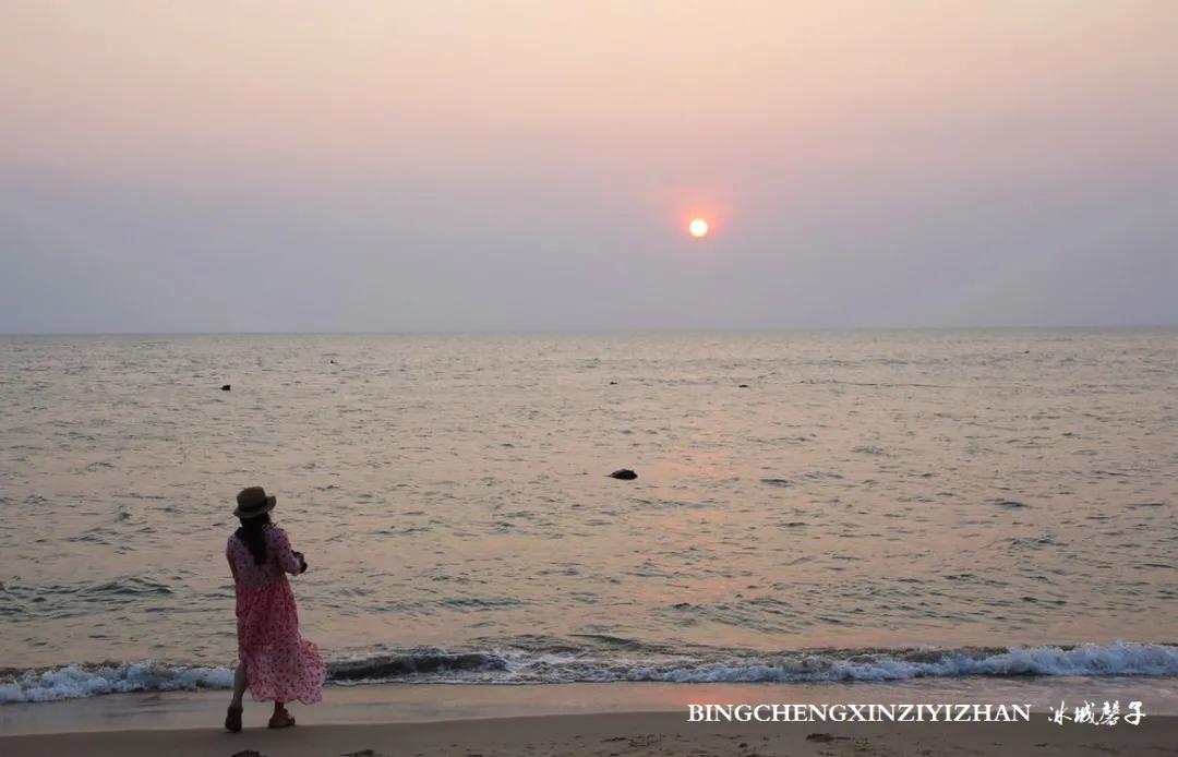 龙沐湾落日海滩,乐东最美落日海滩
