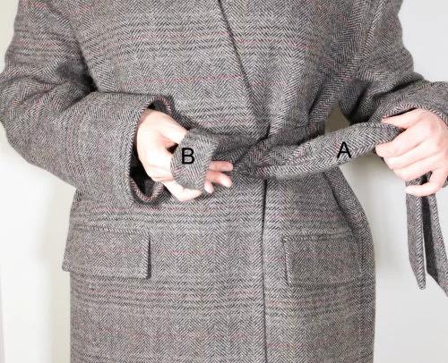 大衣腰带怎么系简单又好看,大衣短腰带系法简单又好看的系法