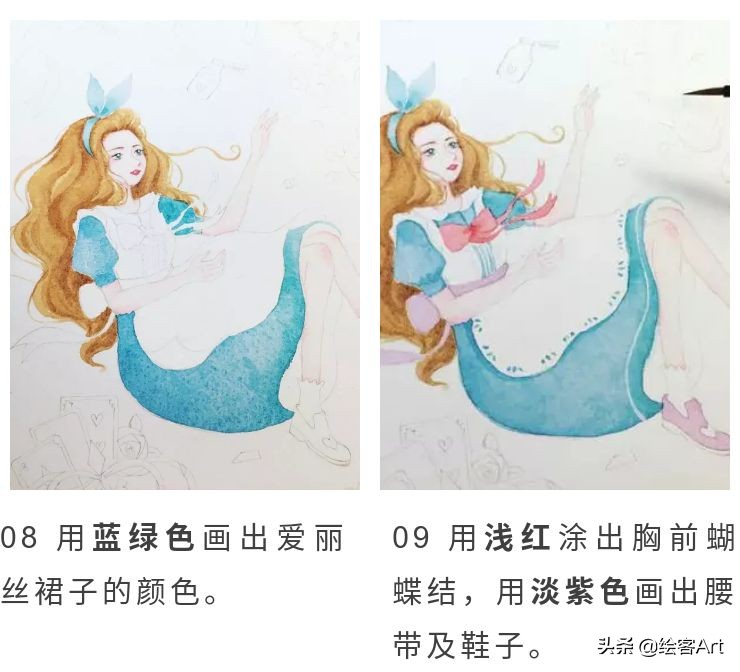 森系童话水彩插画课,水彩童话画图片大全