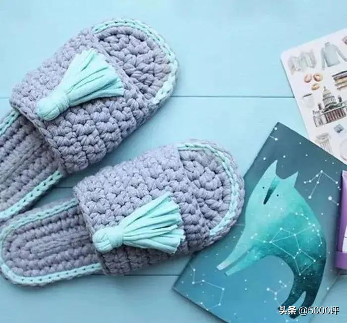 手工钩毛线拖鞋多少钱一双,毛线拖鞋钩编教程