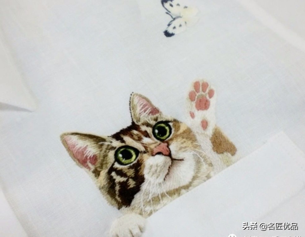 猫咪手工创意画,猫咪刺绣制作方法