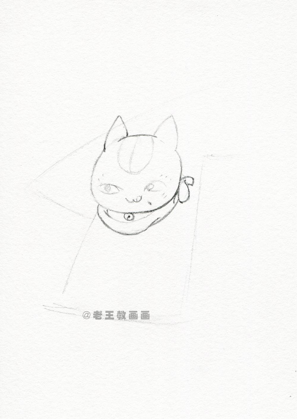 夏目友人帐猫咪老师简笔画,夏目的猫咪老师怎么画