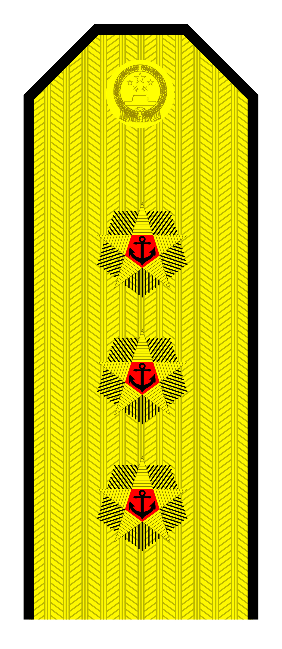 50年代解放军军衔肩章图解,55式上将军衔肩章