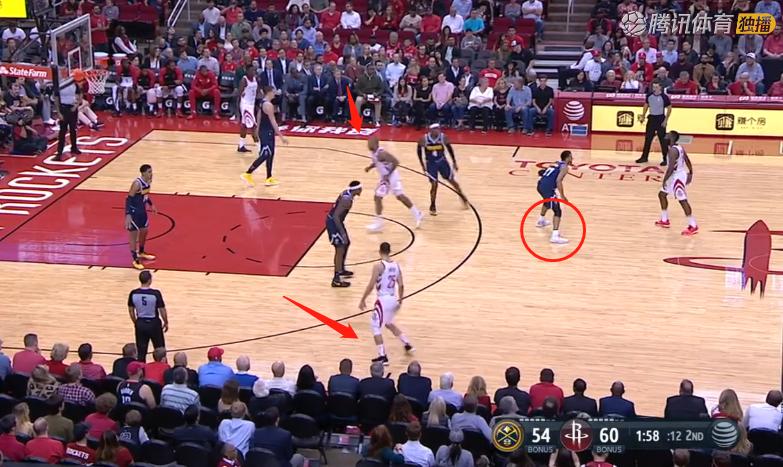哈登晃倒掘金穆雷3+1视频,哈登晃倒穆雷3加1