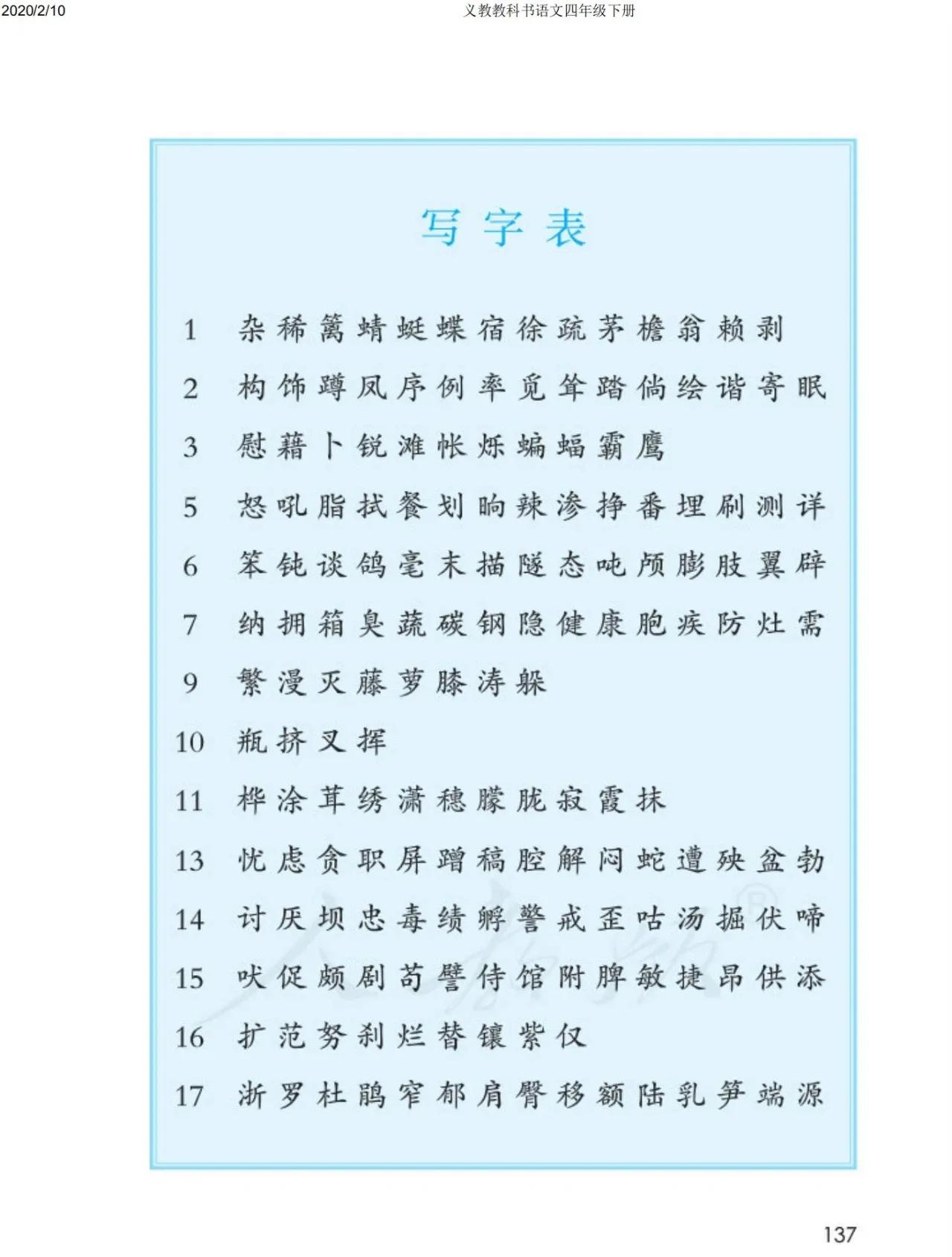 四年级下册语文预习笔记2020版,四年级语文下册第15课的预习笔记