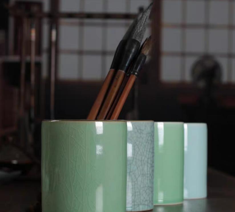 书法纸折纸笔筒,有书法气息的笔筒