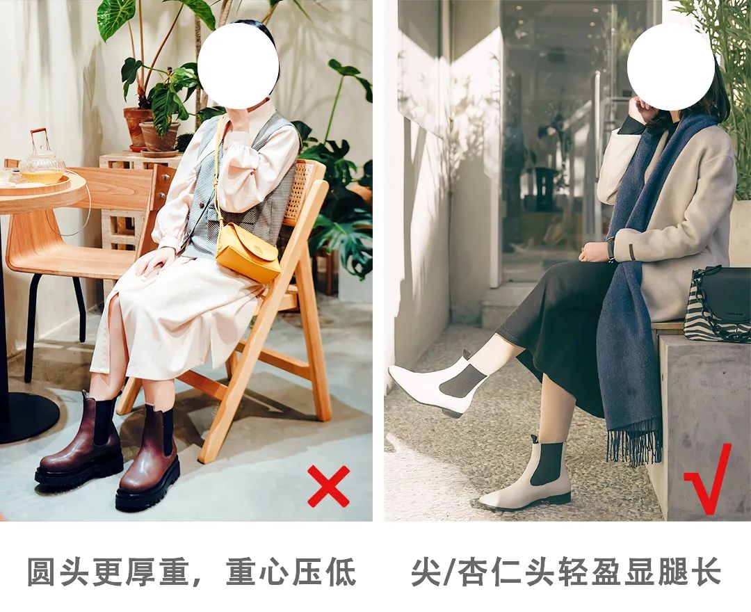 矮个子必备鞋最新款马丁靴,今年最火的中筒靴粗腿圆头马丁靴