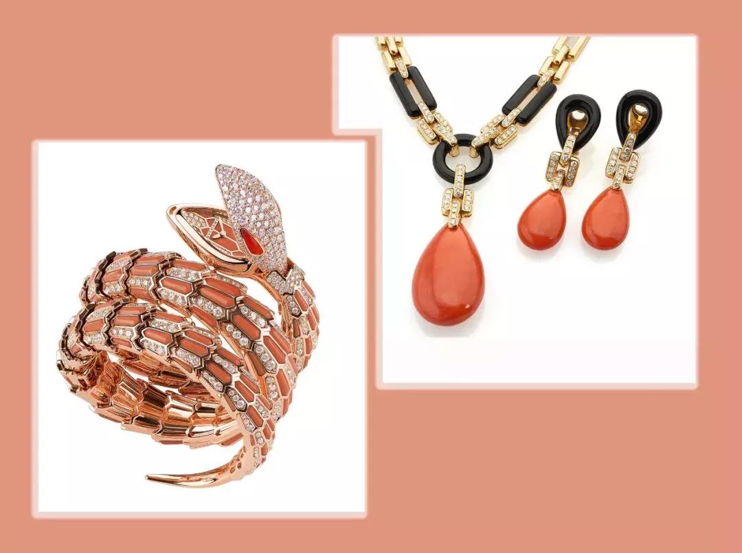 粉色珊瑚珠宝,珊瑚彩色珠宝