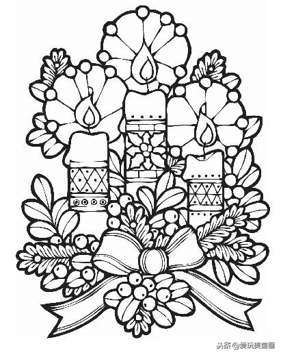 圣诞节简笔画大全图片步骤,彩色圣诞节简笔画图片大全