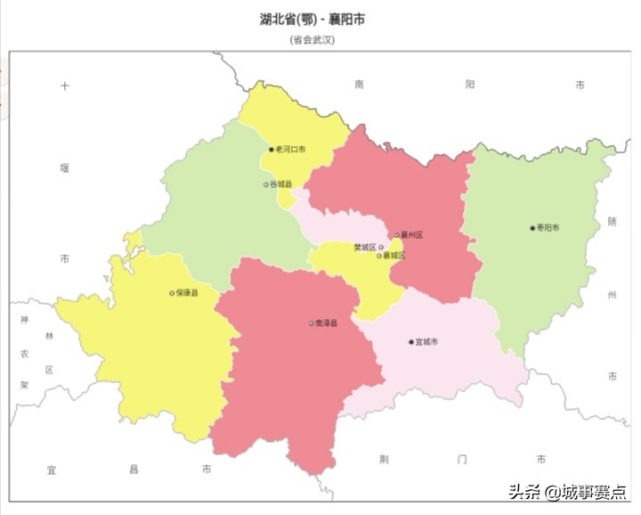 湖北省地图行政区划,湖北省各市县行政区划图