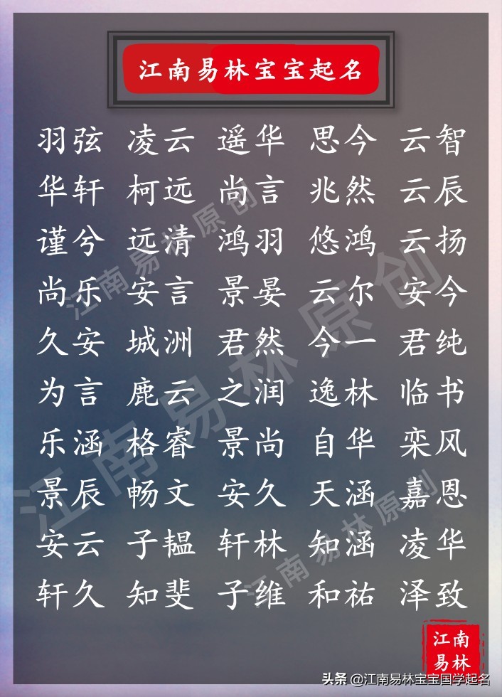 八字宝宝取名周易中好听名字分享,周易宝宝起什么名字好听