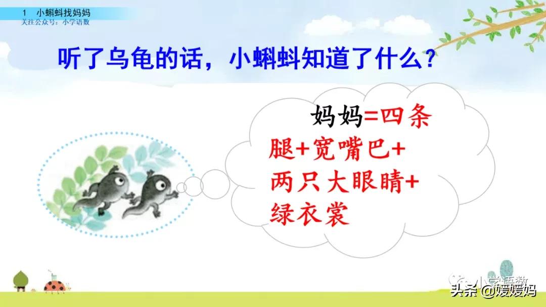 二年级上册小蝌蚪找妈妈听写词语,朗读二年级上册语文小蝌蚪找妈妈