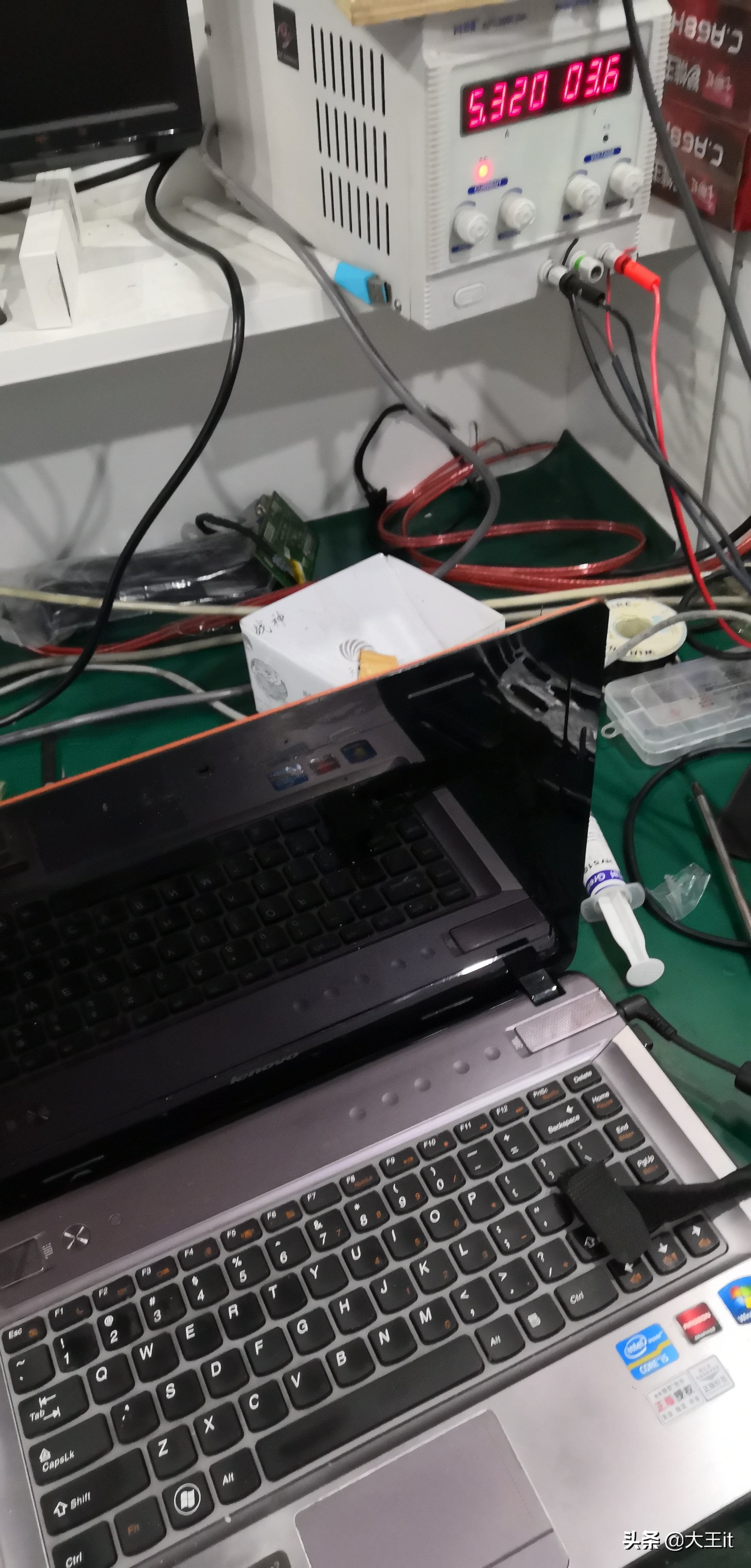 联想y470主板短路检测,联想y470笔记本修理转轴