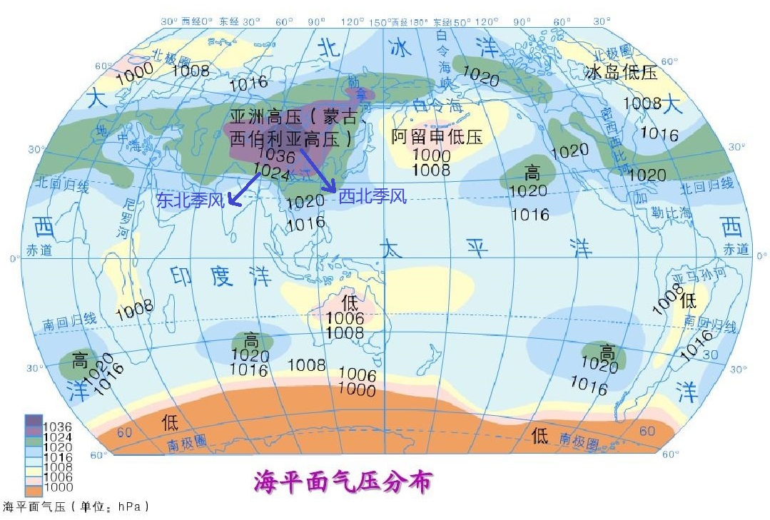 印度和亚洲的季风,印度和中国南方气候