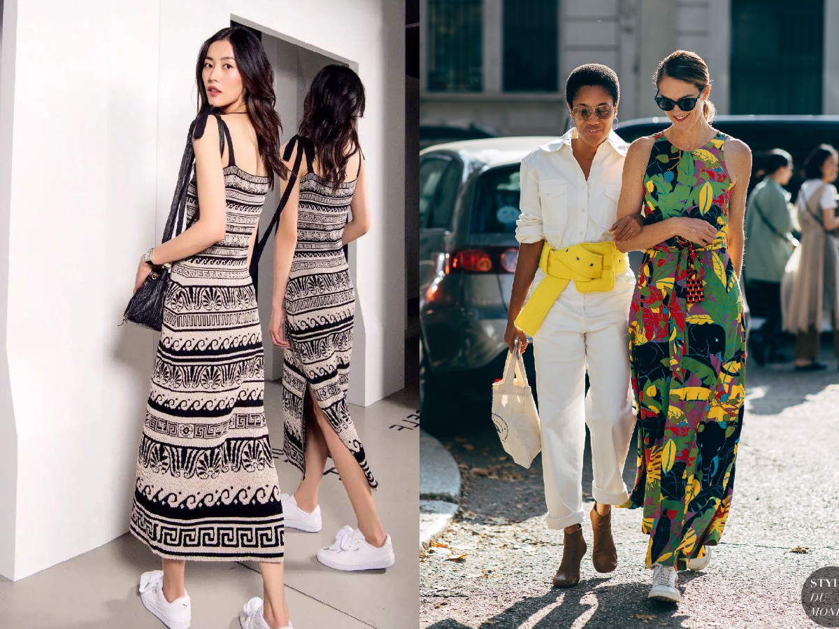 细高跟鞋搭配连衣裙,连衣裙高跟鞋优雅有女人味