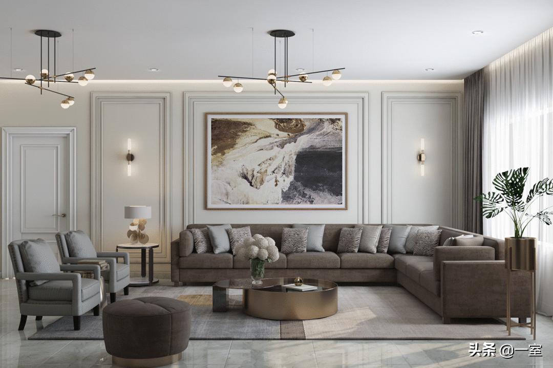 3.3米背景墙设计,客厅背景墙设计简约款