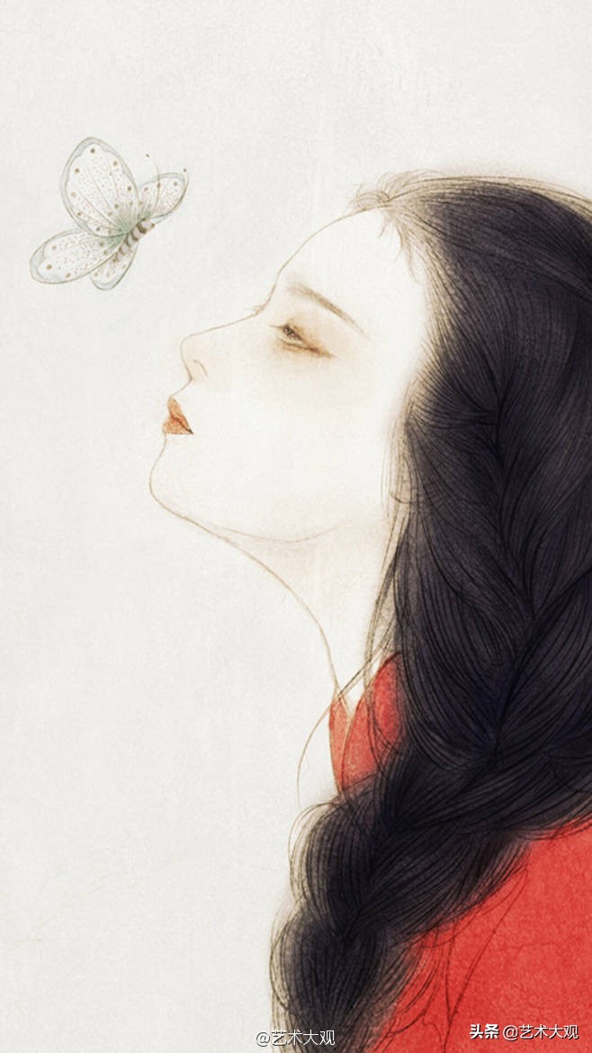 古风插画师画的古风人物,古风美人手绘动漫