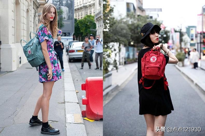 韩国明星双肩包,明星老花真皮双肩包女款