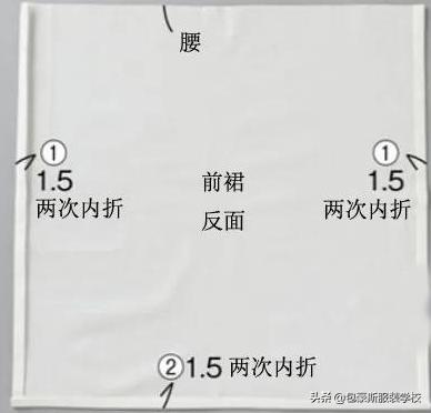 前后双面系带围裙效果附图纸,美观围裙的样式